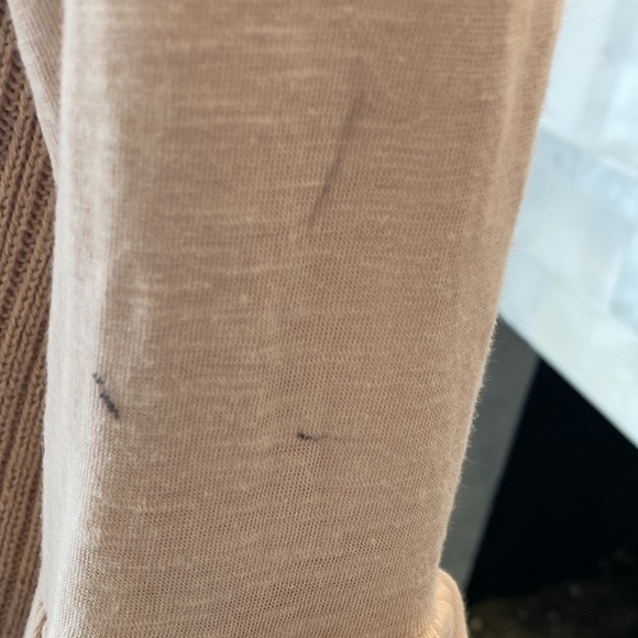 Free People Zou Bizou Bell Sleeve Ribbed Knit Tan Dress Size Small - Picture 4 of 12